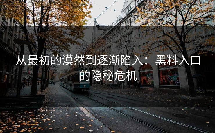 从最初的漠然到逐渐陷入：黑料入口的隐秘危机